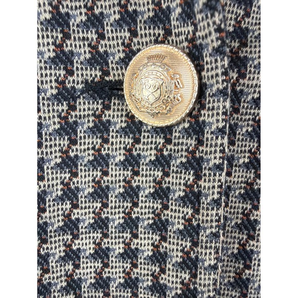 Bagatelle Cropped Houndstooth Jacket Gold Button Equestrian Blazer Size Small - Picture 6 of 12